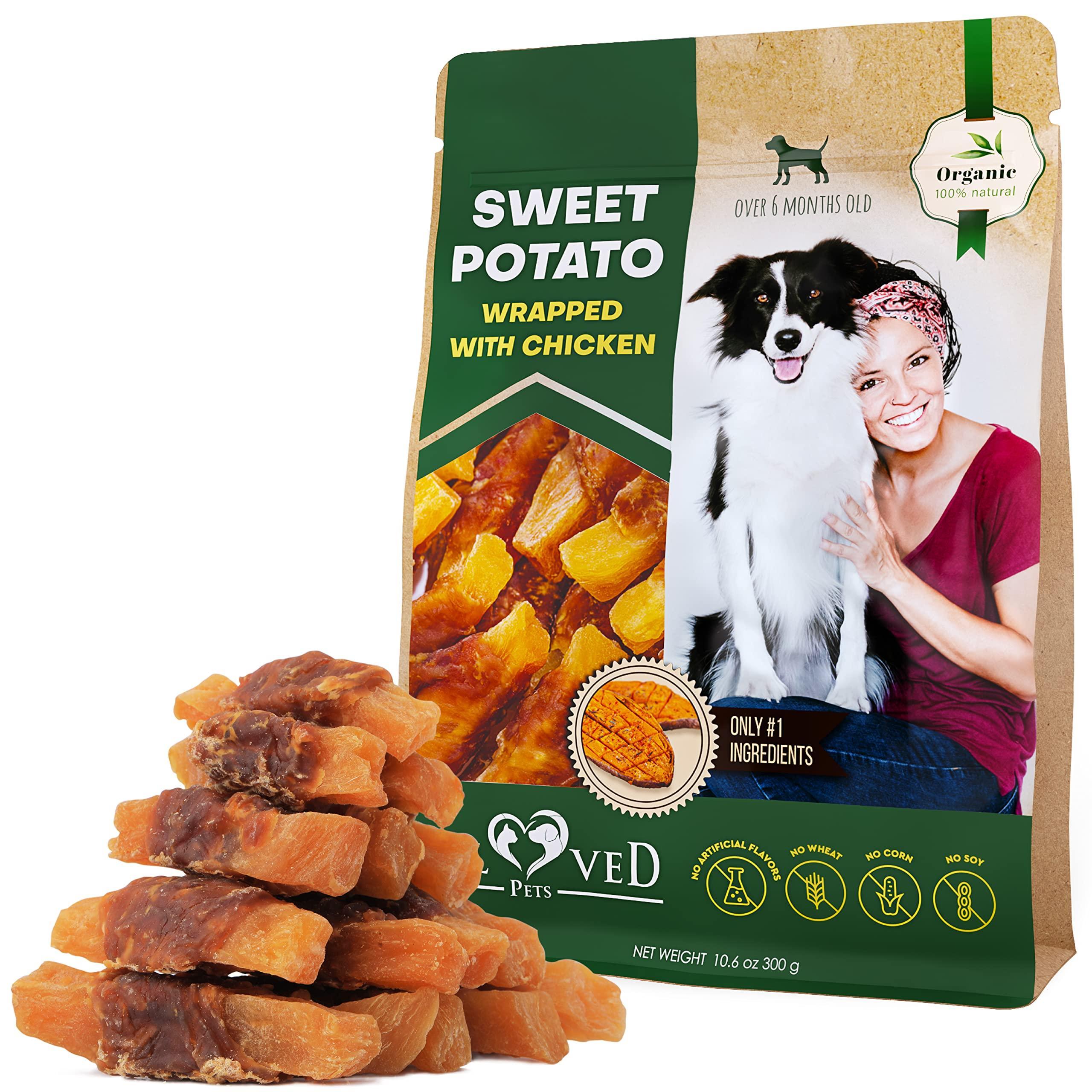 Batata Envuelta en Pollo para Perros | Masticable Natural Sin Granos | Snack Saludable