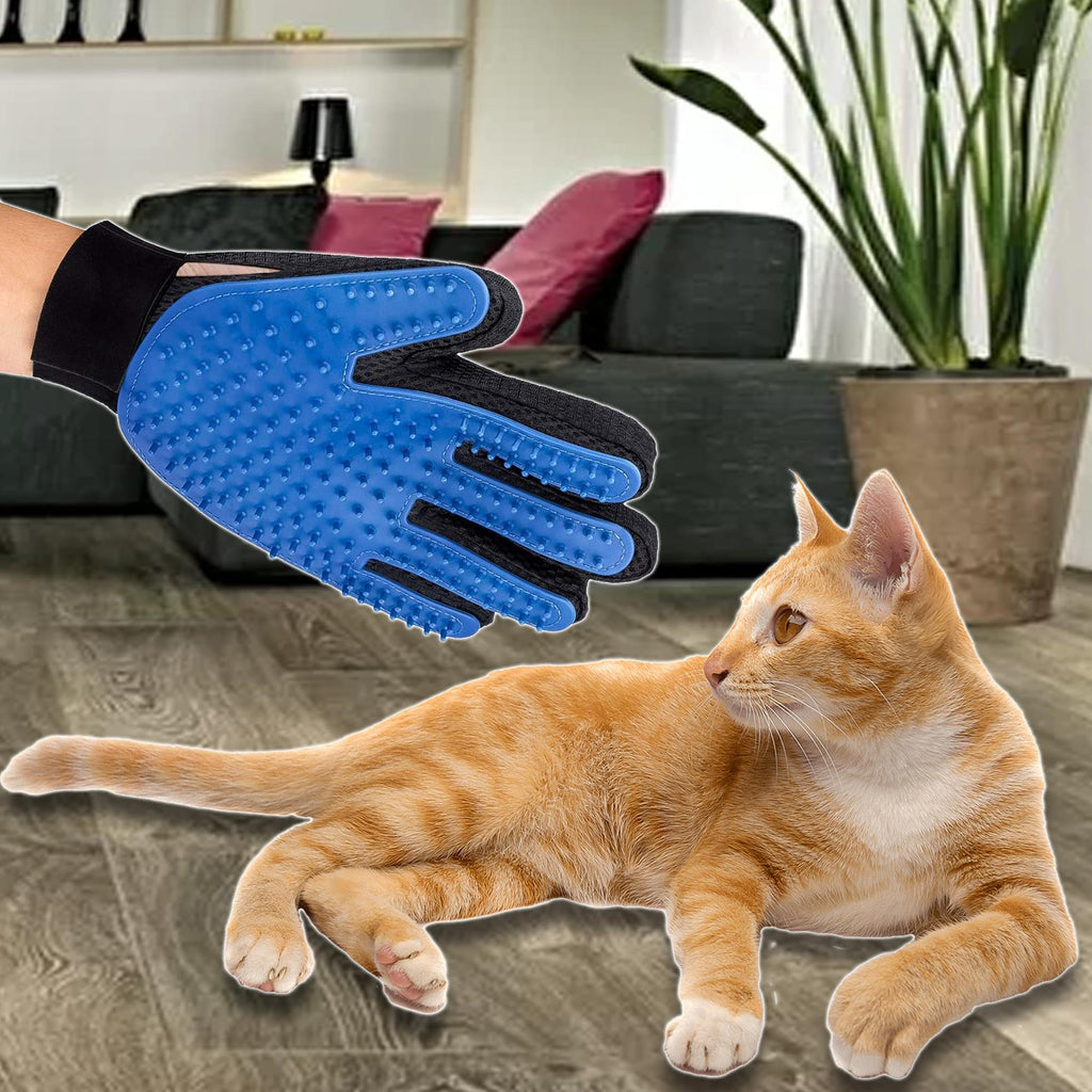 Guantes Removedores de Pelo para Mascotas – Cepillo de Baño y Masaje (Par)