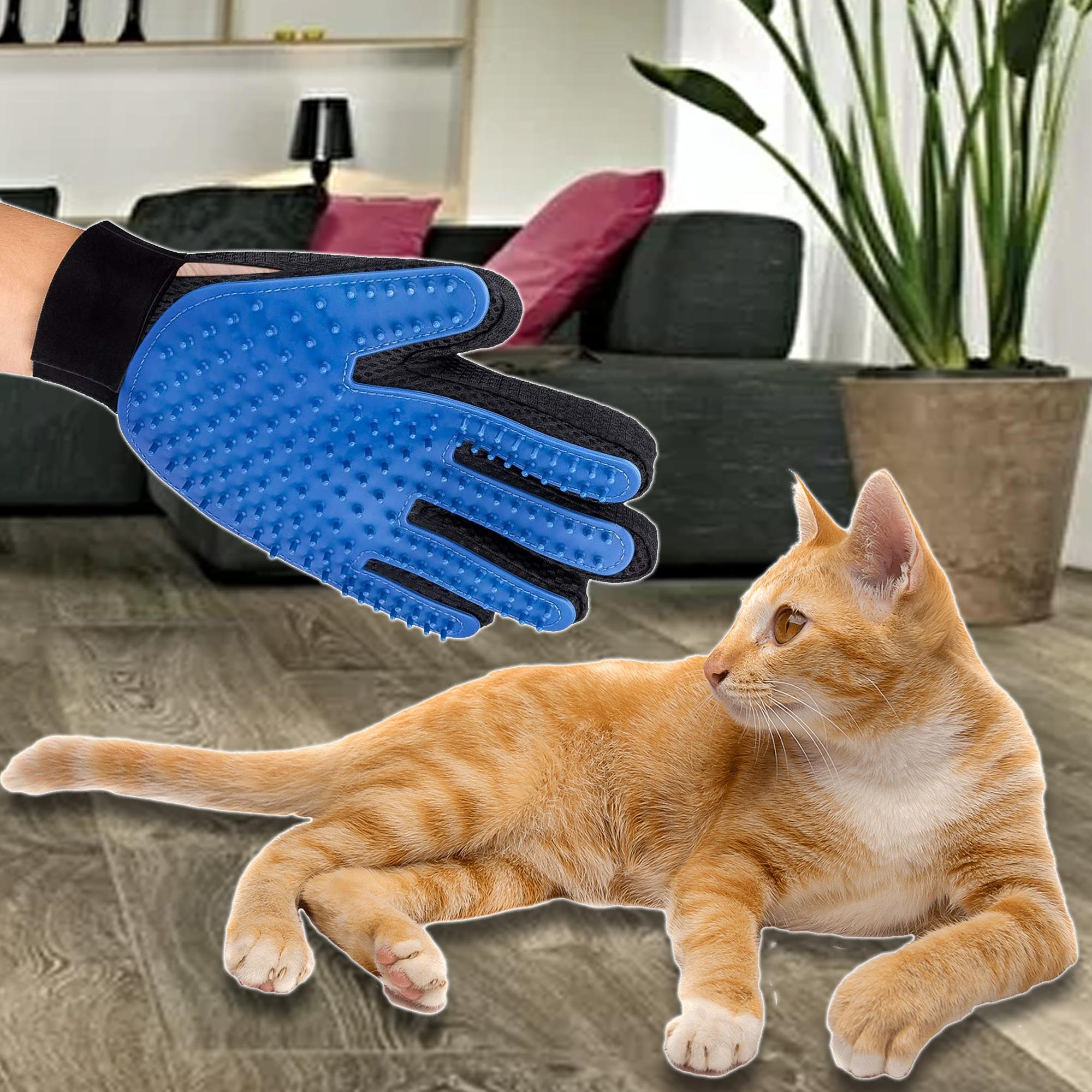 Guantes Removedores de Pelo para Mascotas – Cepillo de Baño y Masaje (Par)