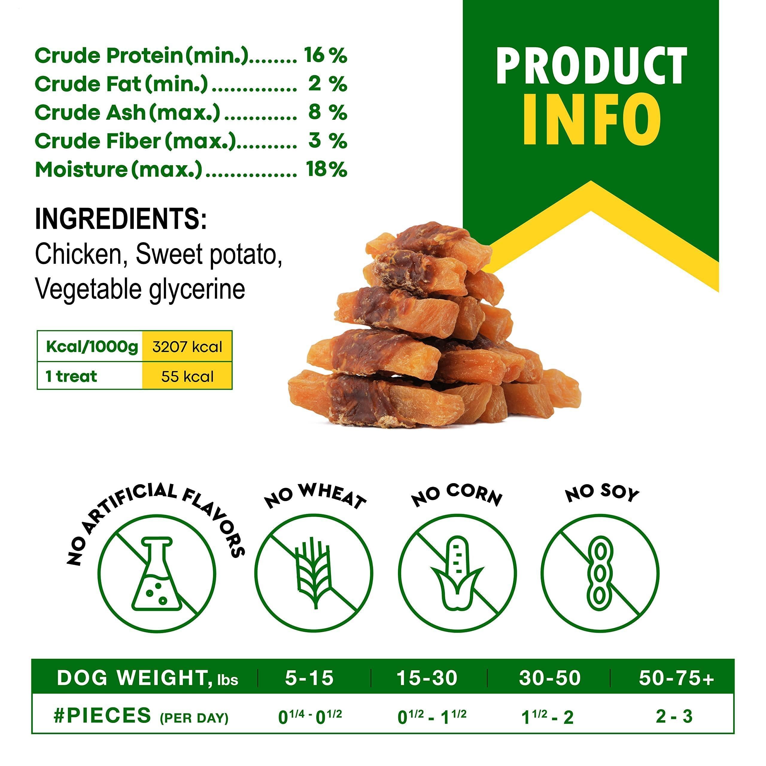 Batata Envuelta en Pollo para Perros | Masticable Natural Sin Granos | Snack Saludable