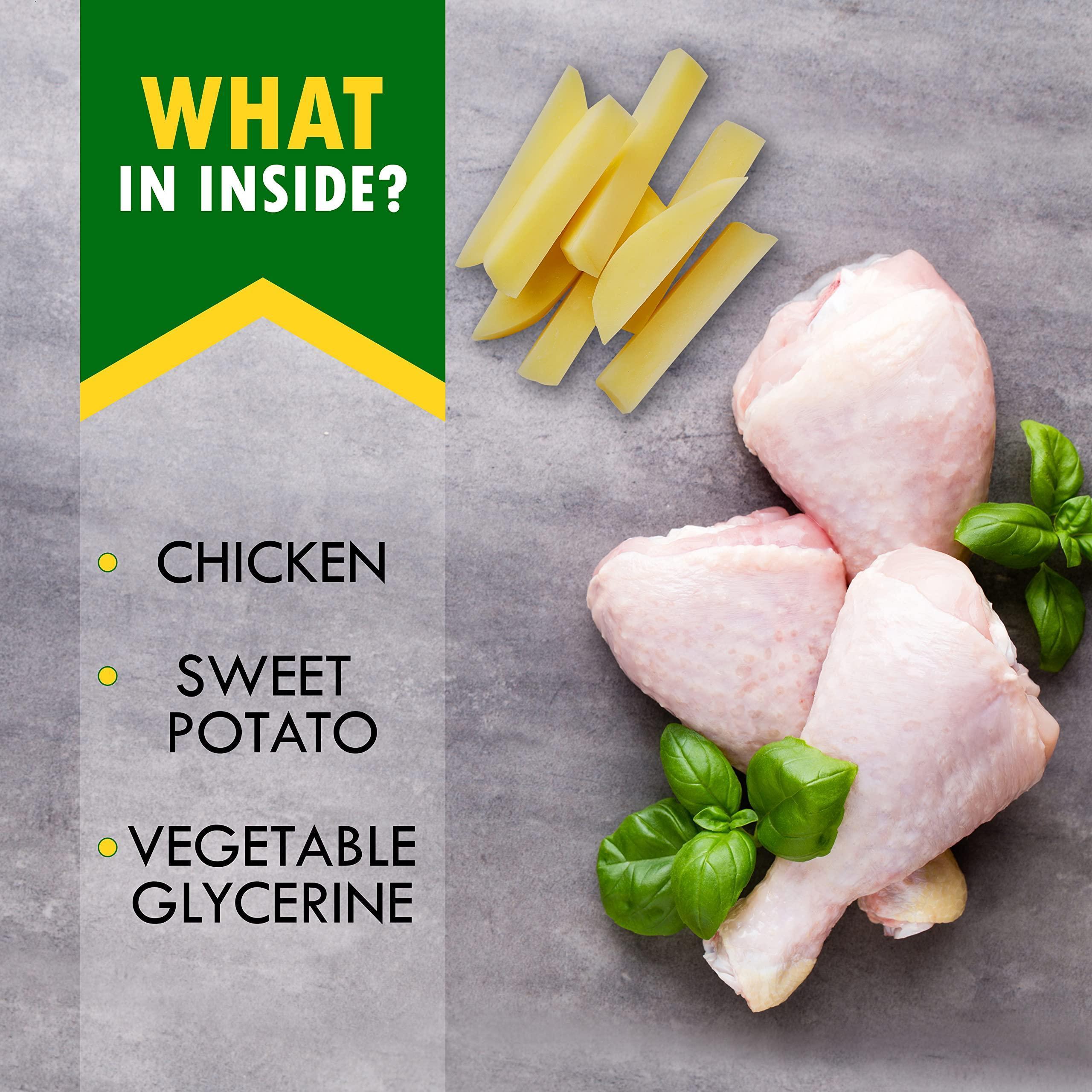 Batata Envuelta en Pollo para Perros | Masticable Natural Sin Granos | Snack Saludable