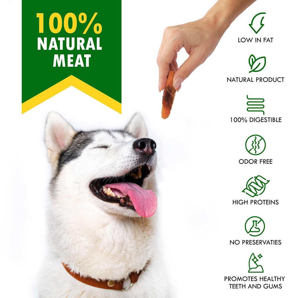 Batata Envuelta en Pollo para Perros | Masticable Natural Sin Granos | Snack Saludable